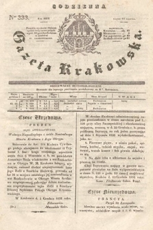 Codzienna Gazeta Krakowska. 1832, nr 333