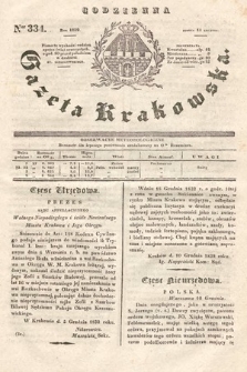 Codzienna Gazeta Krakowska. 1832, nr 334