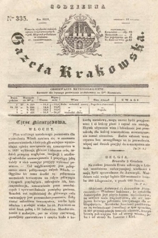 Codzienna Gazeta Krakowska. 1832, nr 335