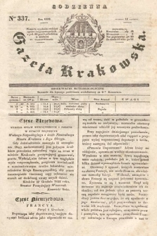 Codzienna Gazeta Krakowska. 1832, nr 337
