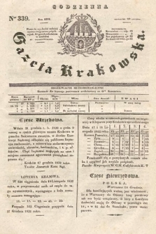 Codzienna Gazeta Krakowska. 1832, nr 339