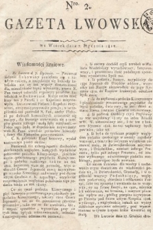 Gazeta Lwowska. 1812, nr 2
