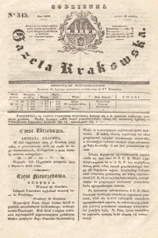 Codzienna Gazeta Krakowska. 1832, nr 345