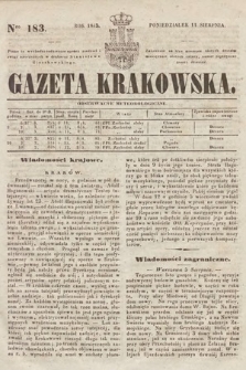 Gazeta Krakowska. 1845, nr 183