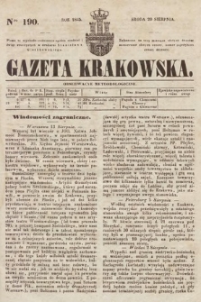 Gazeta Krakowska. 1845, nr 190