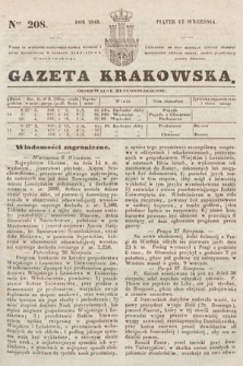 Gazeta Krakowska. 1845, nr 208