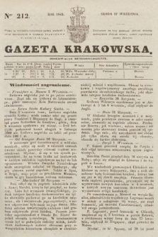 Gazeta Krakowska. 1845, nr 212