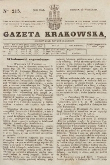 Gazeta Krakowska. 1845, nr 215