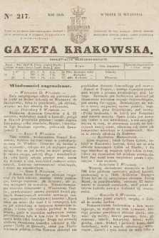Gazeta Krakowska. 1845, nr 217