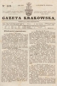 Gazeta Krakowska. 1845, nr 219