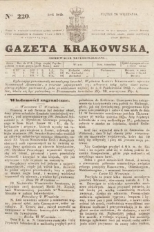 Gazeta Krakowska. 1845, nr 220