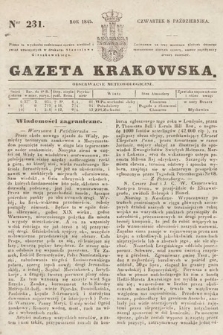 Gazeta Krakowska. 1845, nr 231
