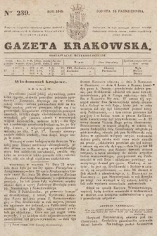 Gazeta Krakowska. 1845, nr 239