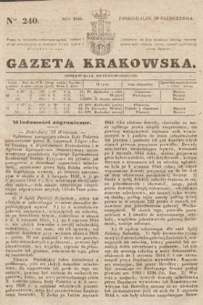 Gazeta Krakowska. 1845, nr 240