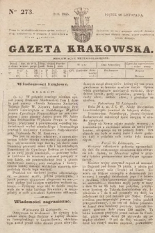 Gazeta Krakowska. 1845, nr 273