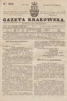 Gazeta Krakowska. 1845, nr 289