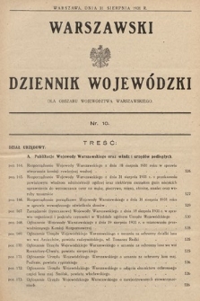 Warszawski Dziennik Wojewódzki : dla obszaru Województwa Warszawskiego. 1931, nr 10