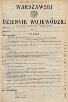 Warszawski Dziennik Wojewódzki : dla obszaru Województwa Warszawskiego. 1932, nr 7