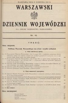 Warszawski Dziennik Wojewódzki : dla obszaru Województwa Warszawskiego. 1932, nr 10