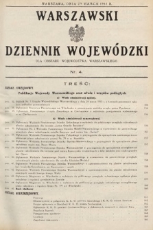 Warszawski Dziennik Wojewódzki : dla obszaru Województwa Warszawskiego. 1933, nr 4