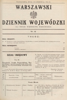 Warszawski Dziennik Wojewódzki : dla obszaru Województwa Warszawskiego. 1933, nr 8