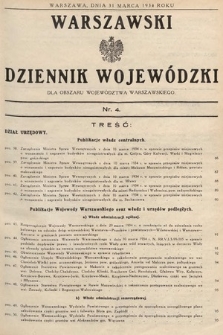 Warszawski Dziennik Wojewódzki : dla obszaru Województwa Warszawskiego. 1934, nr 4