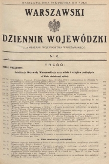 Warszawski Dziennik Wojewódzki : dla obszaru Województwa Warszawskiego. 1934, nr 5