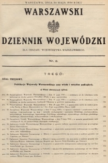 Warszawski Dziennik Wojewódzki : dla obszaru Województwa Warszawskiego. 1934, nr 8