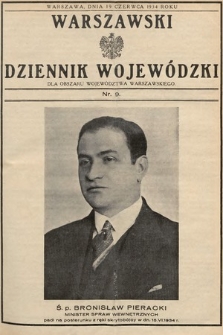Warszawski Dziennik Wojewódzki : dla obszaru Województwa Warszawskiego. 1934, nr 9