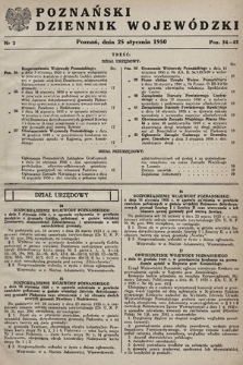 Poznański Dziennik Wojewódzki. 1950, nr 2