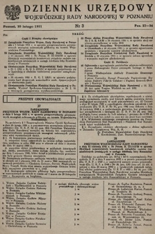 Dziennik Urzędowy Wojewódzkiej Rady Narodowej w Poznaniu. 1951, nr 3