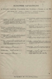 Dziennik Urzędowy Wojewódzkiej Rady Narodowej w Poznaniu. 1955, skorowidz alfabetyczny