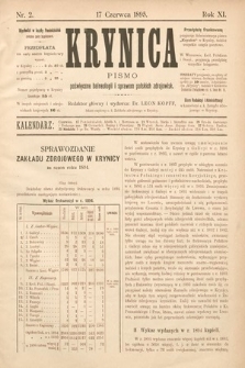 Krynica : pismo poświęcone balneologii i sprawom polskich zdrojowisk. 1895, nr 2