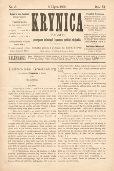 Krynica : pismo poświęcone balneologii i sprawom polskich zdrojowisk. 1895, nr 5