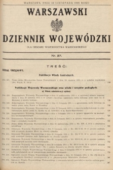 Warszawski Dziennik Wojewódzki : dla obszaru Województwa Warszawskiego. 1935, nr 27