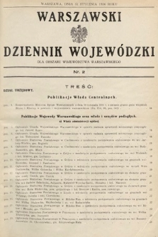 Warszawski Dziennik Wojewódzki : dla obszaru Województwa Warszawskiego. 1936, nr 2