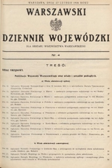 Warszawski Dziennik Wojewódzki : dla obszaru Województwa Warszawskiego. 1936, nr 4