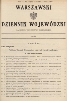 Warszawski Dziennik Wojewódzki : dla obszaru Województwa Warszawskiego. 1936, nr 5