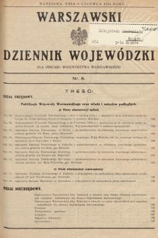 Warszawski Dziennik Wojewódzki : dla obszaru Województwa Warszawskiego. 1936, nr 8