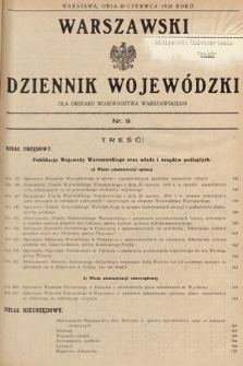 Warszawski Dziennik Wojewódzki : dla obszaru Województwa Warszawskiego. 1936, nr 9