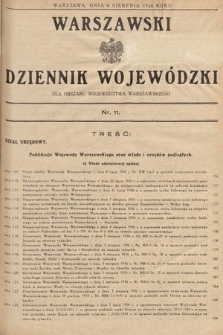 Warszawski Dziennik Wojewódzki : dla obszaru Województwa Warszawskiego. 1936, nr 11