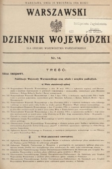 Warszawski Dziennik Wojewódzki : dla obszaru Województwa Warszawskiego. 1936, nr 14