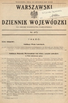 Warszawski Dziennik Wojewódzki : dla obszaru Województwa Warszawskiego. 1937, nr 21