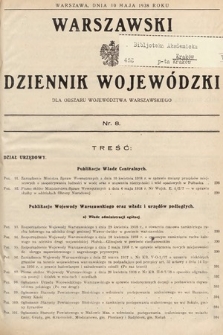 Warszawski Dziennik Wojewódzki : dla obszaru Województwa Warszawskiego. 1938, nr 8