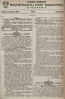 Dziennik Urzędowy Wojewódzkiej Rady Narodowej w Poznaniu. 1954, nr 11