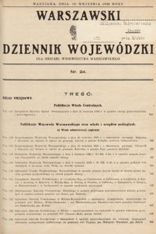 Warszawski Dziennik Wojewódzki : dla obszaru Województwa Warszawskiego. 1938, nr 24