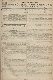 Dziennik Urzędowy Wojewódzkiej Rady Narodowej w Poznaniu. 1956, nr 1