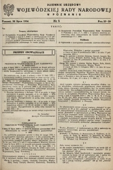 Dziennik Urzędowy Wojewódzkiej Rady Narodowej w Poznaniu. 1956, nr 5