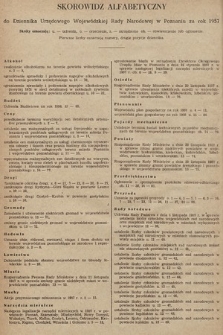Dziennik Urzędowy Wojewódzkiej Rady Narodowej w Poznaniu. 1957, skorowidz alfabetyczny