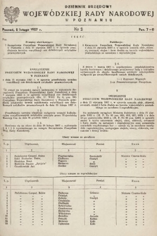 Dziennik Urzędowy Wojewódzkiej Rady Narodowej w Poznaniu. 1957, nr 2